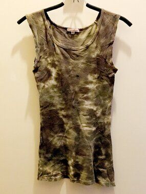 Tank Girl 90s Grunge Army Tie Dye Camo 100% Cotton Tank Top
